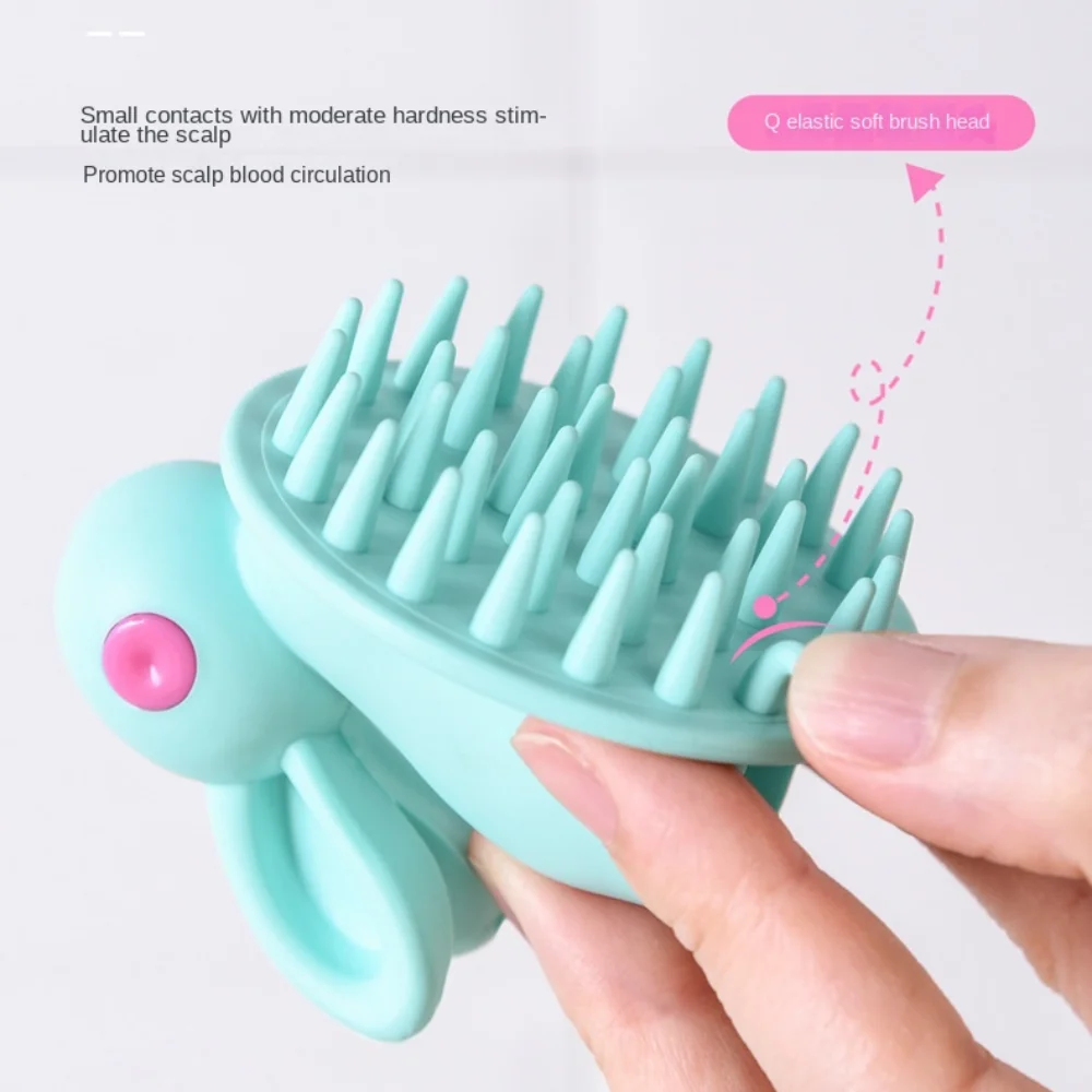 Массажная щетка для мытья шампуня в форме кролика