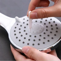 pack of 10 showerhead brush reusable washable indoor household sprayer faucet cleaning brushes for 0 7cm holes