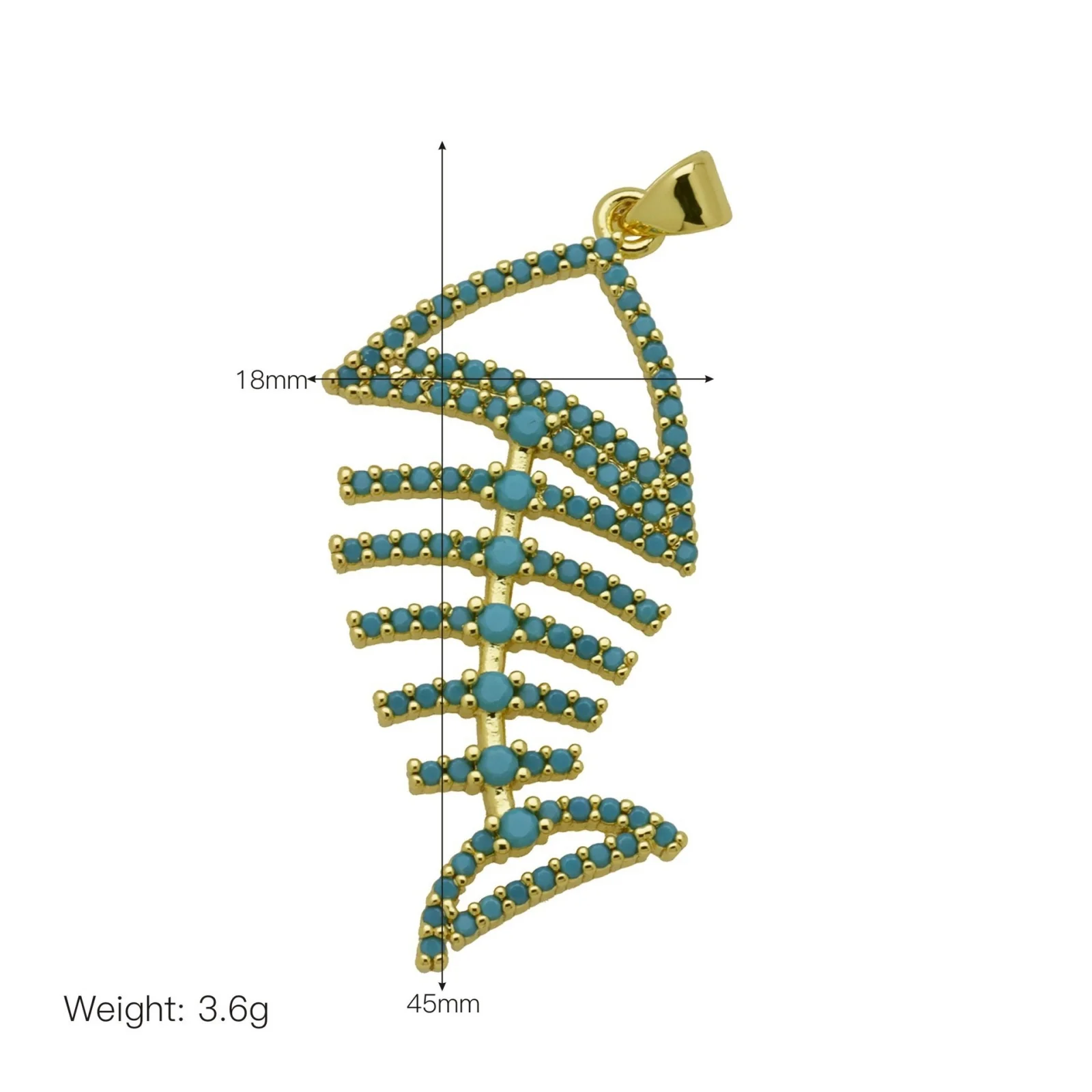 1 шт. винтажный синий кулон с кубическим цирконием в виде морской рыбы, ракушки, черепахи, латунное украшение в морском стиле, позолоченное 18-каратным золотом, подвеска для самостоятельного изготовления ожерелья (art.: 3920dbc1c338f) - 3920dbc1c338f