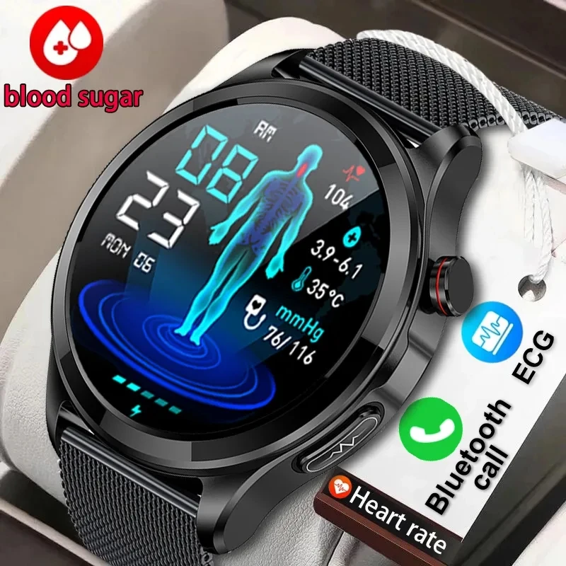 

New ECG+PPG Smartwatch Men Non Invasive Blood Glucose Smart Watch Bluetooth Call Clock Men Women Health Monitor Watches for Men
