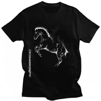 cool horse tshirts men pure cotton anime t shirt fashion streetwear tshirt streetwear men animal tee tops slim fit clothing