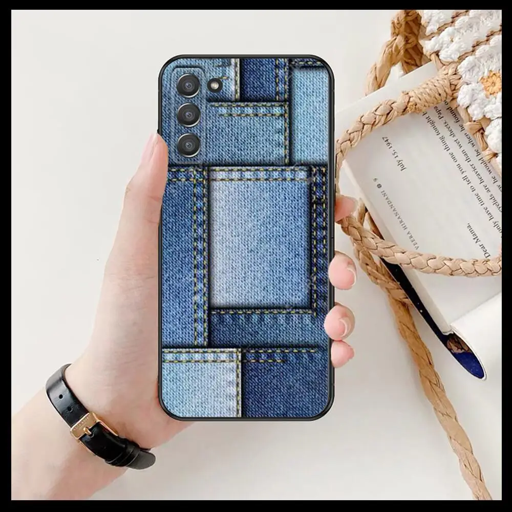 Джинсовый ковбойский чехол для телефона с принтом корпус SamSung Galaxy s6 s7 S8 S9 S10E S20 S21 S5