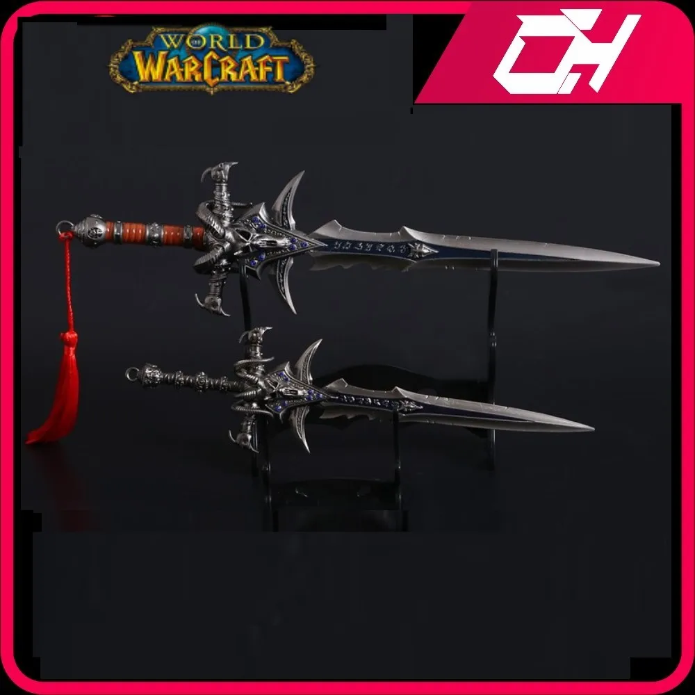 

30cm World Of Warcraft Lich King Frostmourne Alloy Sword Game Keychain Weapon Model replica toys for boys Katana Gifts Fun Toy