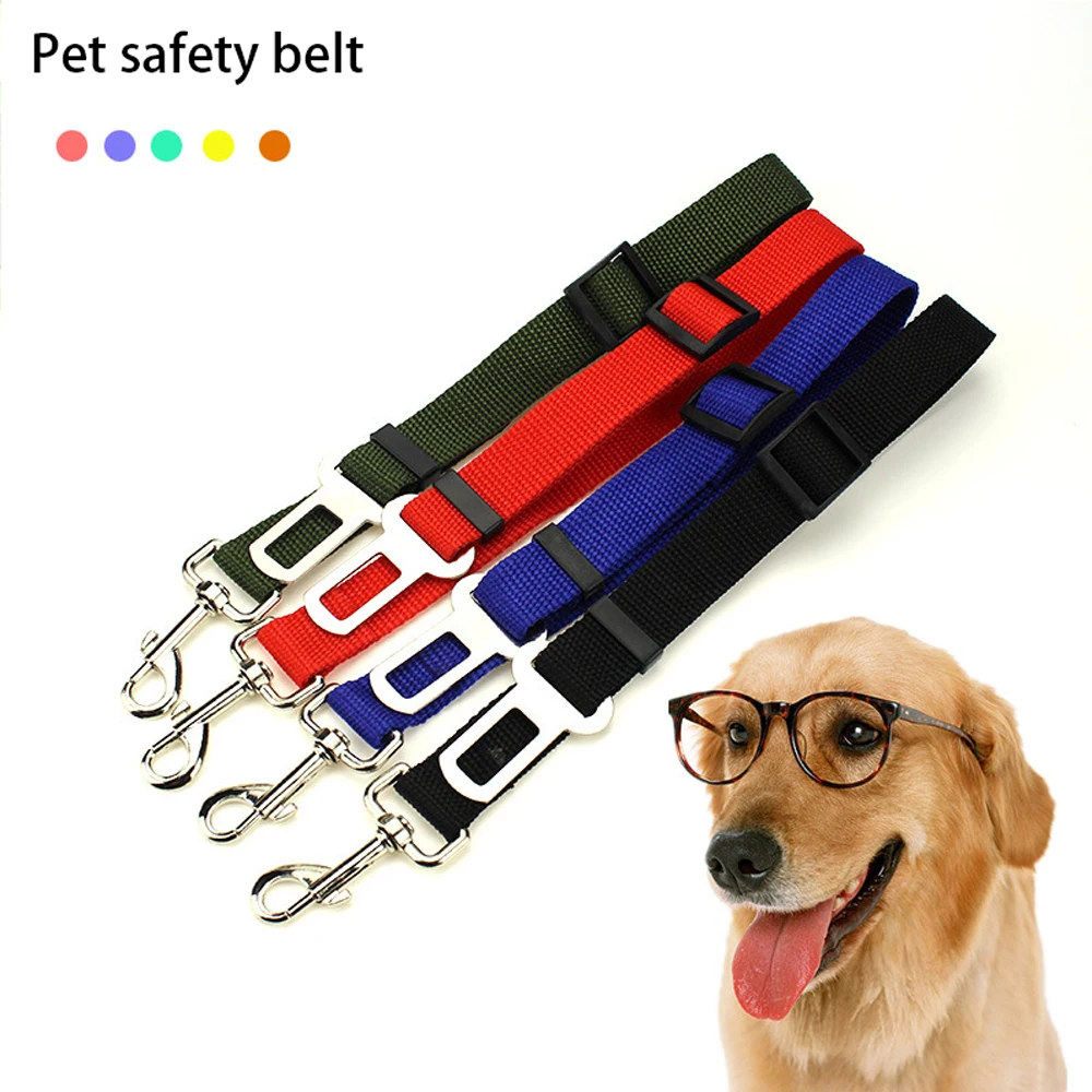 

Lever Traction Dog Collars Dogs Accessoires Pet Cat Dog Adjustable Car Seat Belt Pet Seat Vehicle Dog Harness Lead Clip Safety
