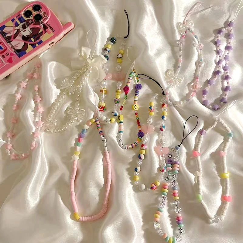 Colorful Candy Hearts Key Chain Ladies Fashion Cute Romantic Vintage Keychain Charm Korea 90s Aesthetic Bag Phone Chain Gift New