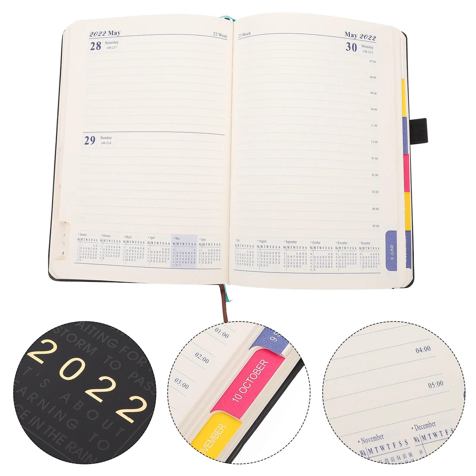 

1 шт., практичный ежедневный блокнот с расписанием, 2022