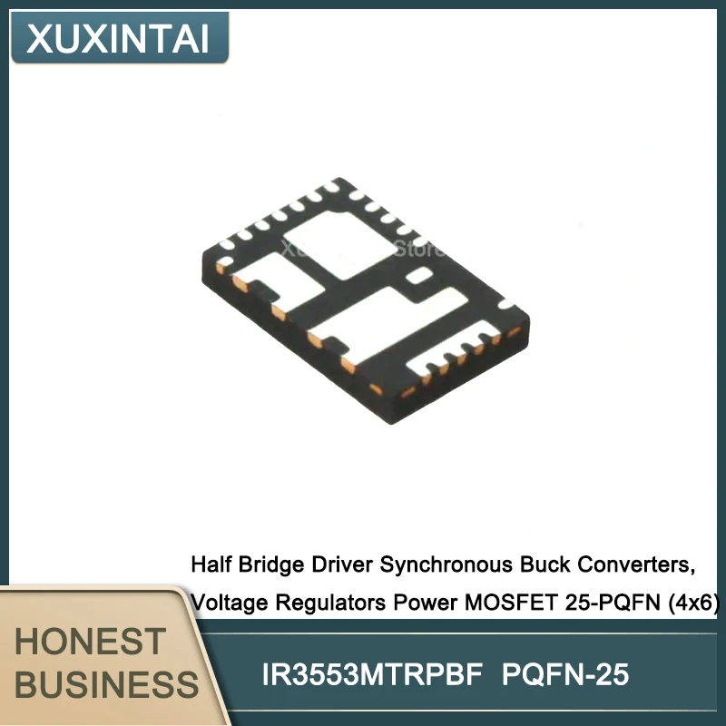 

5Pcs/Lot IR3553MTRPBF IR3553M Half Bridge Driver Synchronous Buck Converters, Voltage Regulators Power MOSFET 25-PQFN (4x6)