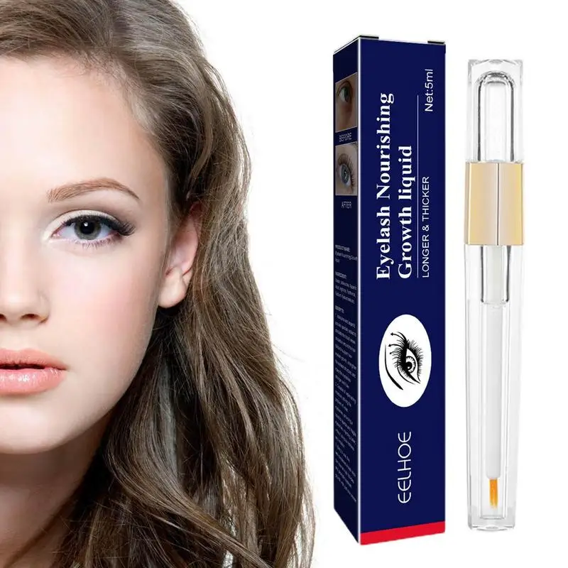 

Natural Nourishing Eyelashes Essence Liquid With Applicator For Longer Fuller Thicker Eyelash Enhancer 5ml Lash Growth Oil