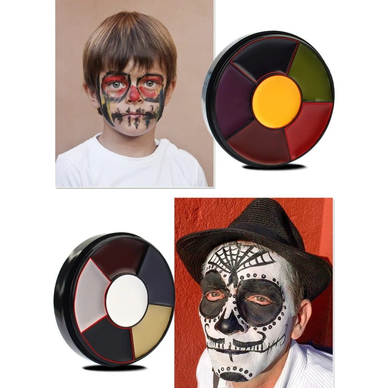 

Масляная Палитра для лица и тела, профессиональный набор для рисования лица, поддон для Хэллоуина, искусственный макияж для взрослых
