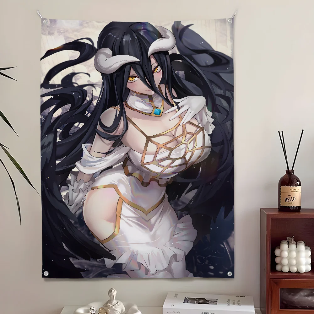 A-Albedo O-Overlord сексуальный аниме флаг для дома и сада уличный фон с принтом из