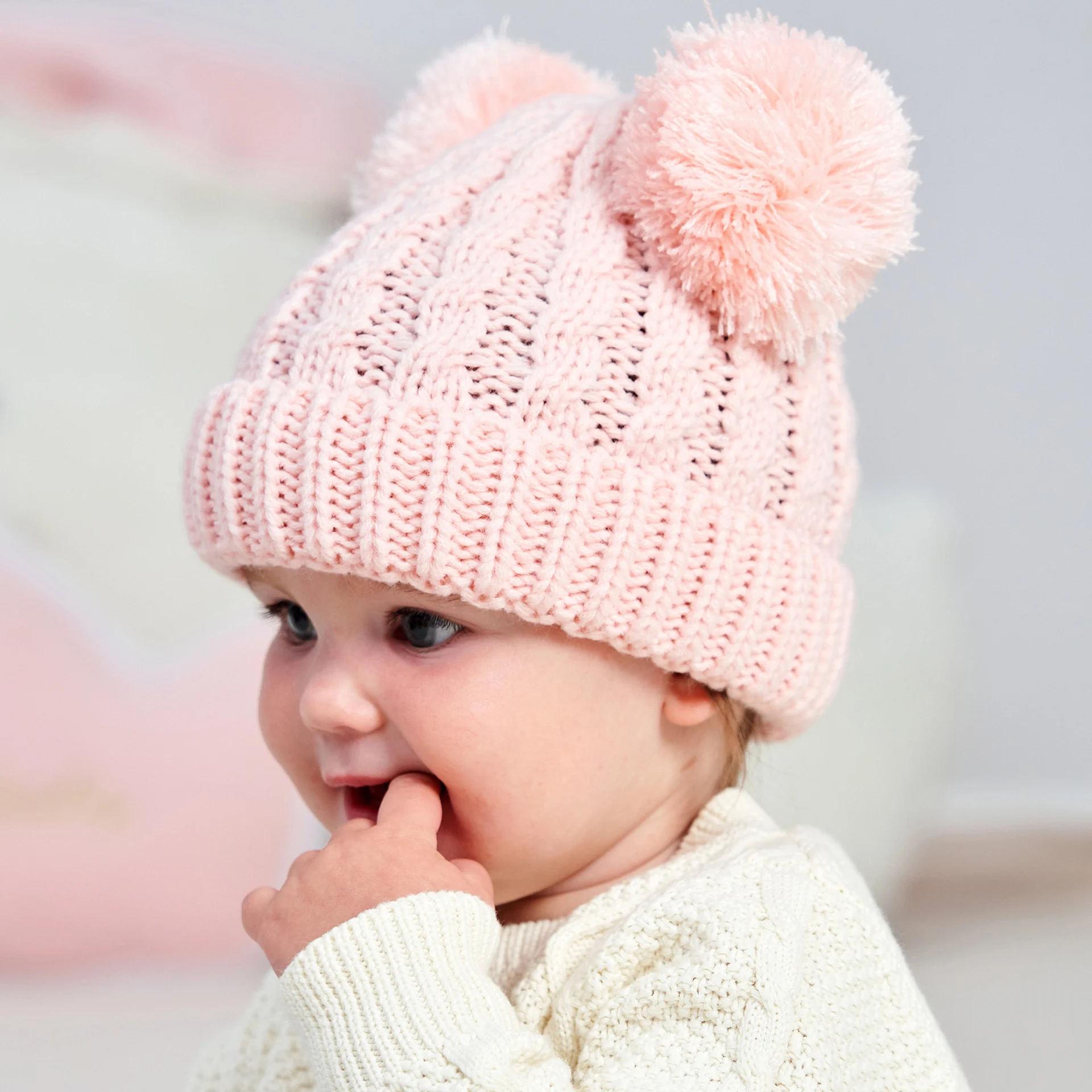 

Winter Warm Crochet Baby Hat Toddler Kids Girl Boy Beanie Infant Knit Soft Pom Poms Hats Solid Color Children Cap 2022