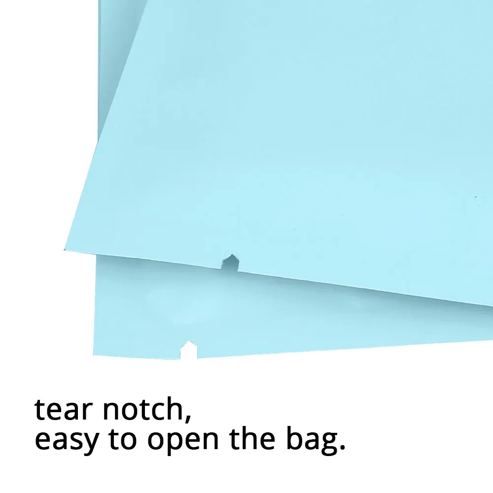 100 шт. голубой термосвариваемый майларовый мешочек из алюминиевой фольги с