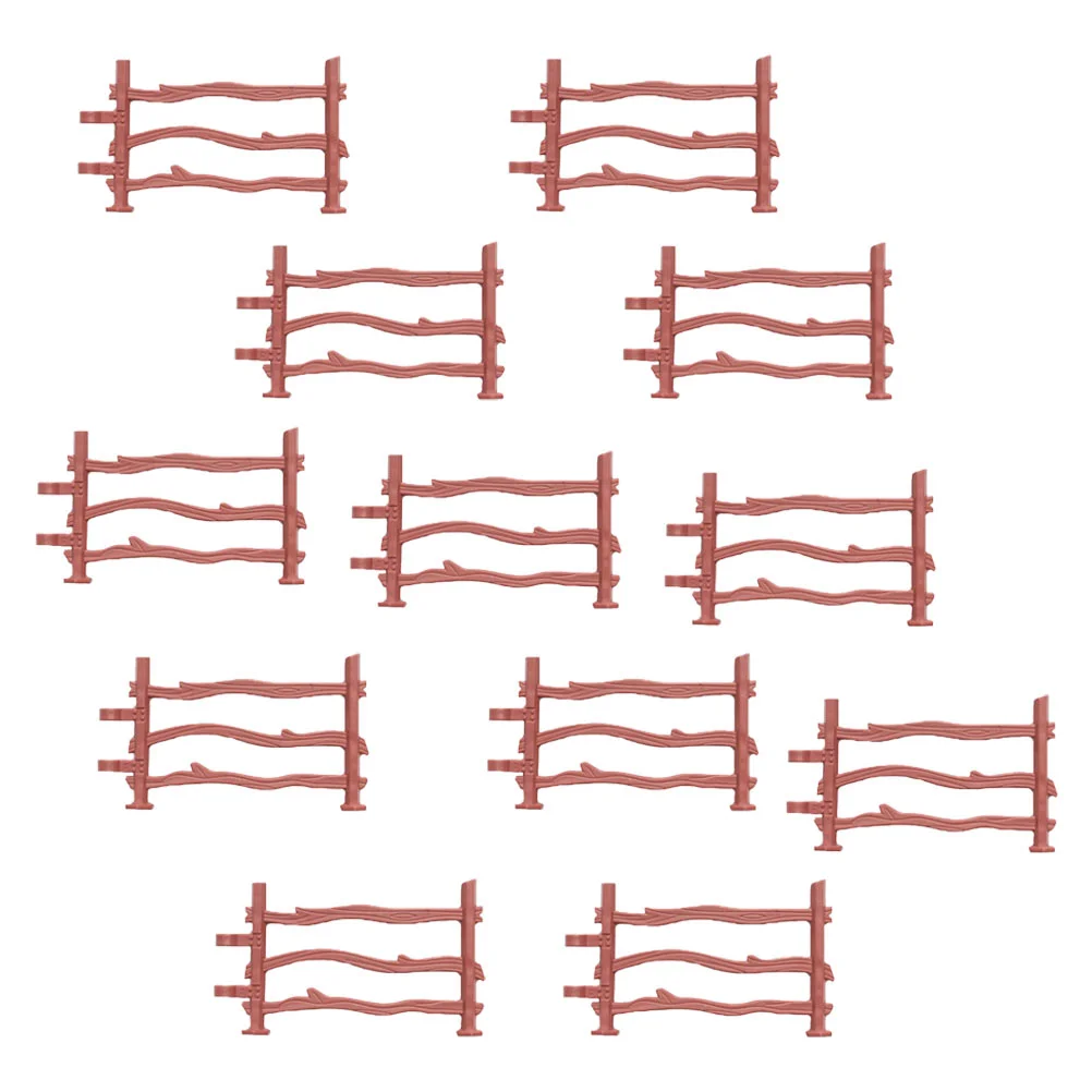 

60 PCS Artificial Fence Kid Educational Toy Rustic Furniture Accessories Plastic Child Christmas Decorations