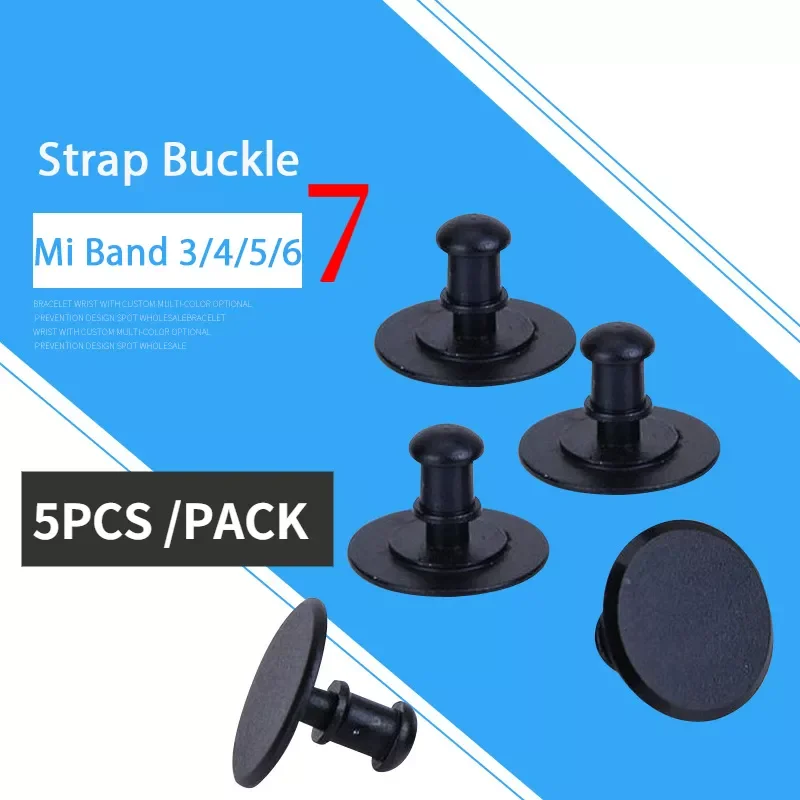

Metal Buckle For Mi Band Strap 7 6 5 4 3 Button For Xiaomi Bracelet 5 6 4 Smart Watch Accessories For MiBand 7 Replacement Spike