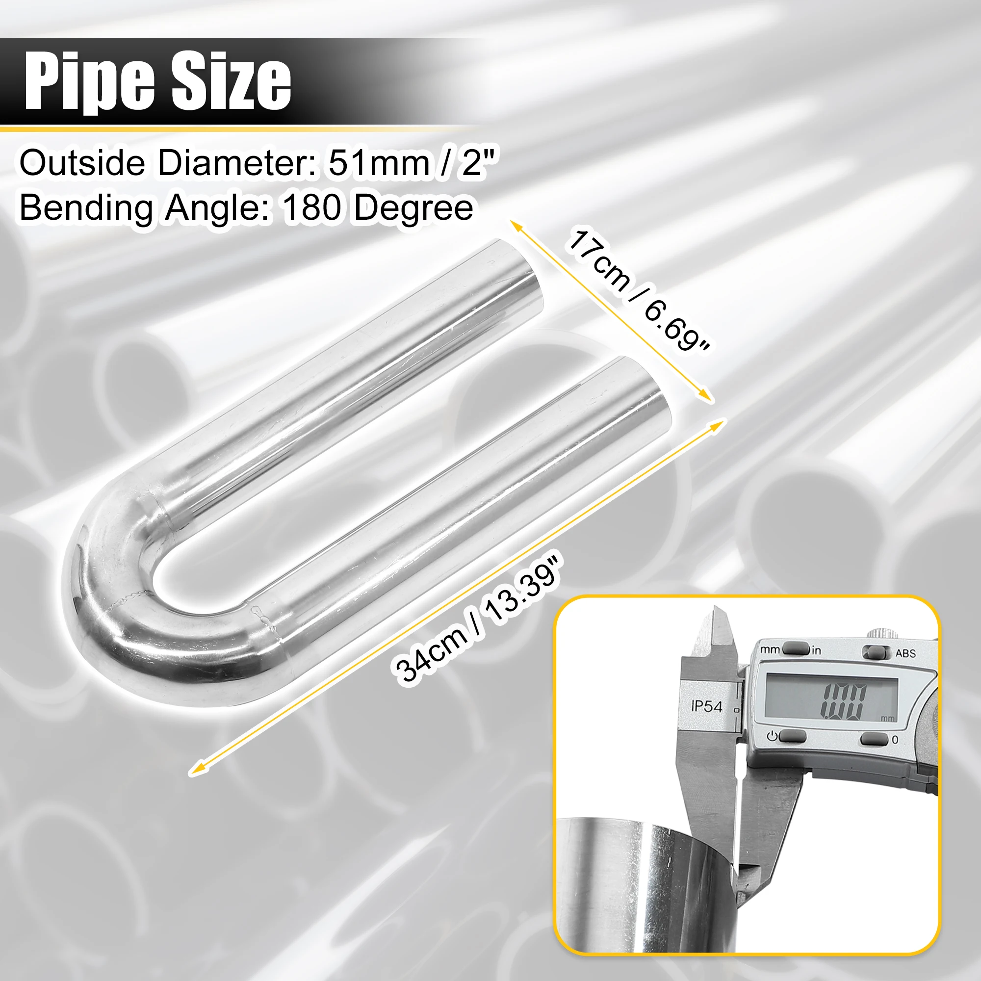 1/2 шт. автомобильная выхлопная труба 51 мм 57 63 76 89
