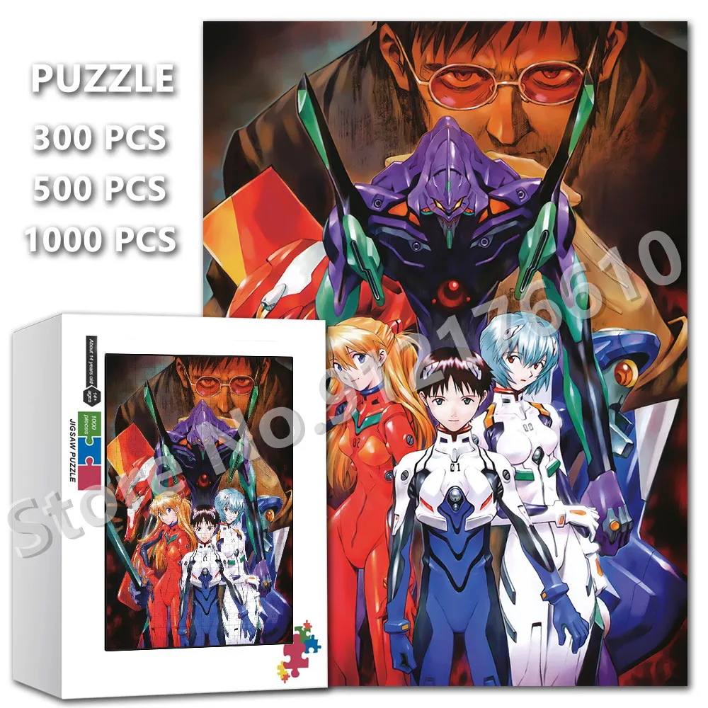 

Evangelion Eva No.1 Machine Anime Jigsaw Puzzles Cartoon Comic Print Assembling 1000 Pieces Puzzles for Adults Decompress Games