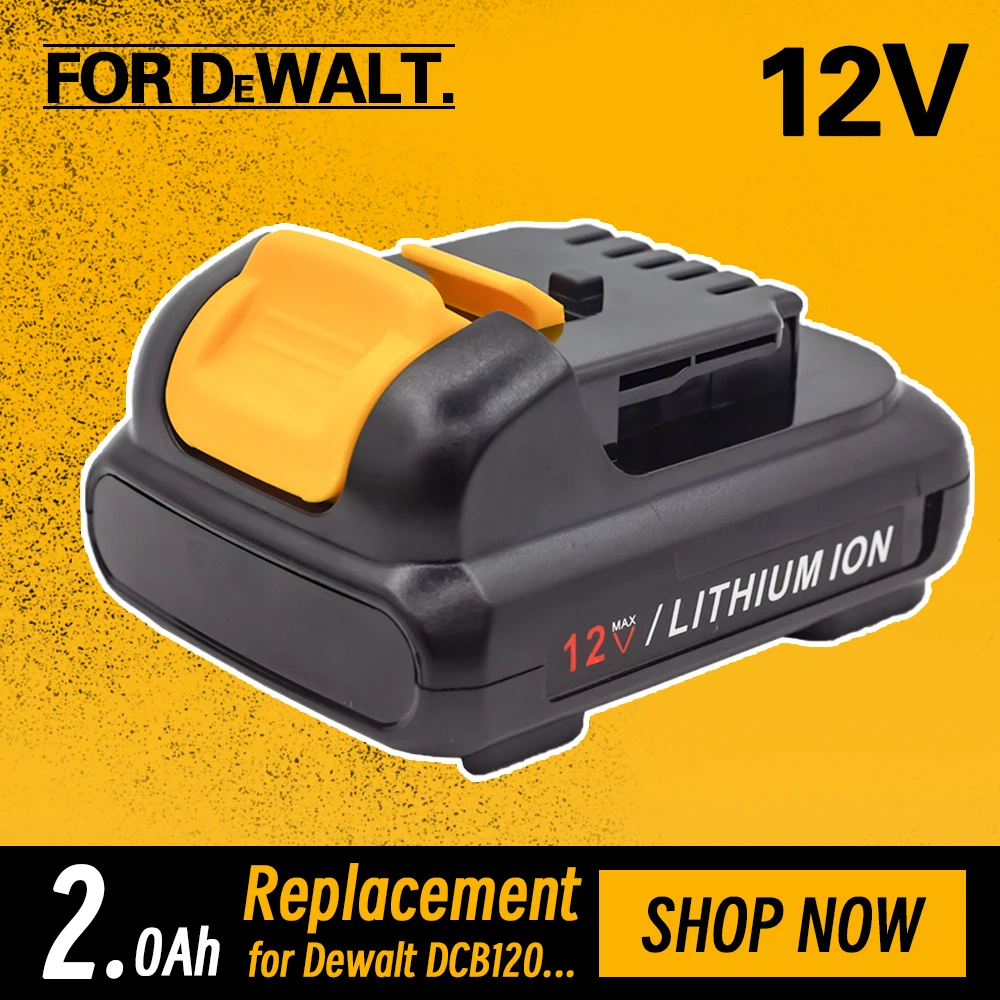

2Ah Rechargeable Battery Li-ion For Dewalt 12V MAX DCB120 DCB121 DCB123 DCB125 DCD710 DCF813 DCF815 Tools Battery 18650 battery