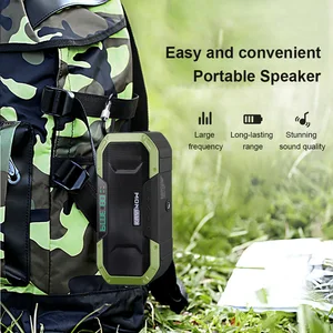 waterproof led flashlight emergency radio portable bluetooth speaker hand crank solar radio phone charger for outdoor survival free global shipping