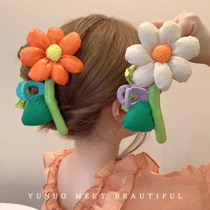 

Уникальная весенне-летняя Милая Цветочная заколка для волос задняя часть Женская милая заколка для захвата зажим для акулы Новинка 2022 заколка для волос головной убор