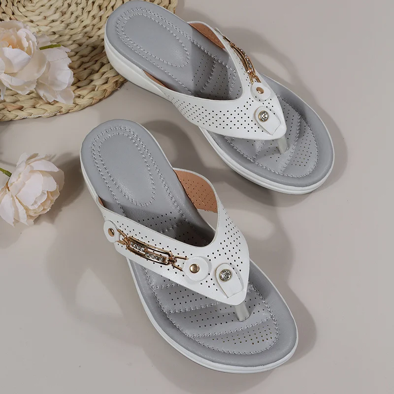 Summer Slippers Women's Open Toe Shoes 2023 New Wedge Platform Sandals Beach Party Outdoor Casual Ethnic Style Women's Shoes New