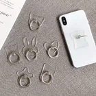 Универсальная подставка-держатель, магнитное кольцо на палец для симпатичного сотового смартфона, прозрачный держатель для iphone 12 11pro