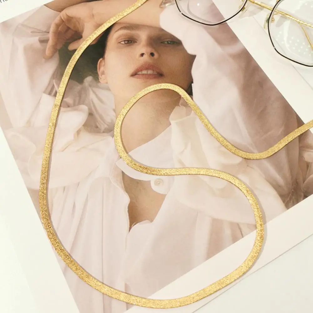 Модное Длинное Ожерелье со звездами плоская цепочка для очков блогеров с