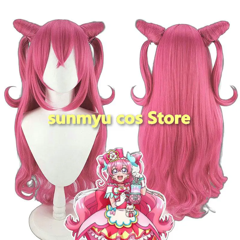 Фото Вкусная вечеринка Pretty Cure Nagomi Yui Cure Precious Косплей Парик Розовые волосы №1