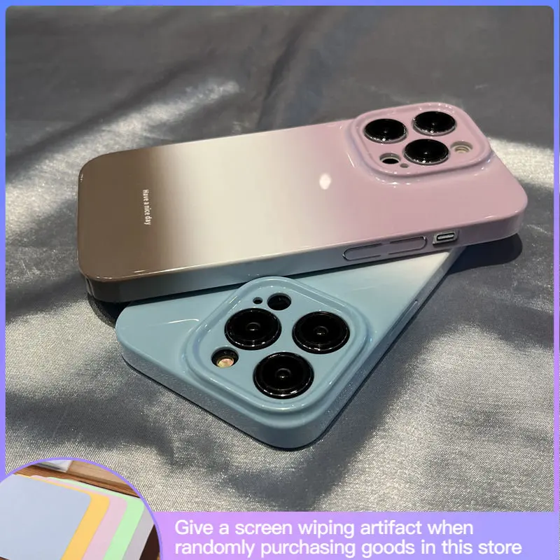 

Gradient Color Personality Phone Case Suitable for IPhone14 14promax 13Promax 12Promax 12Pro 11 Fashion Anti-fall Phone Case