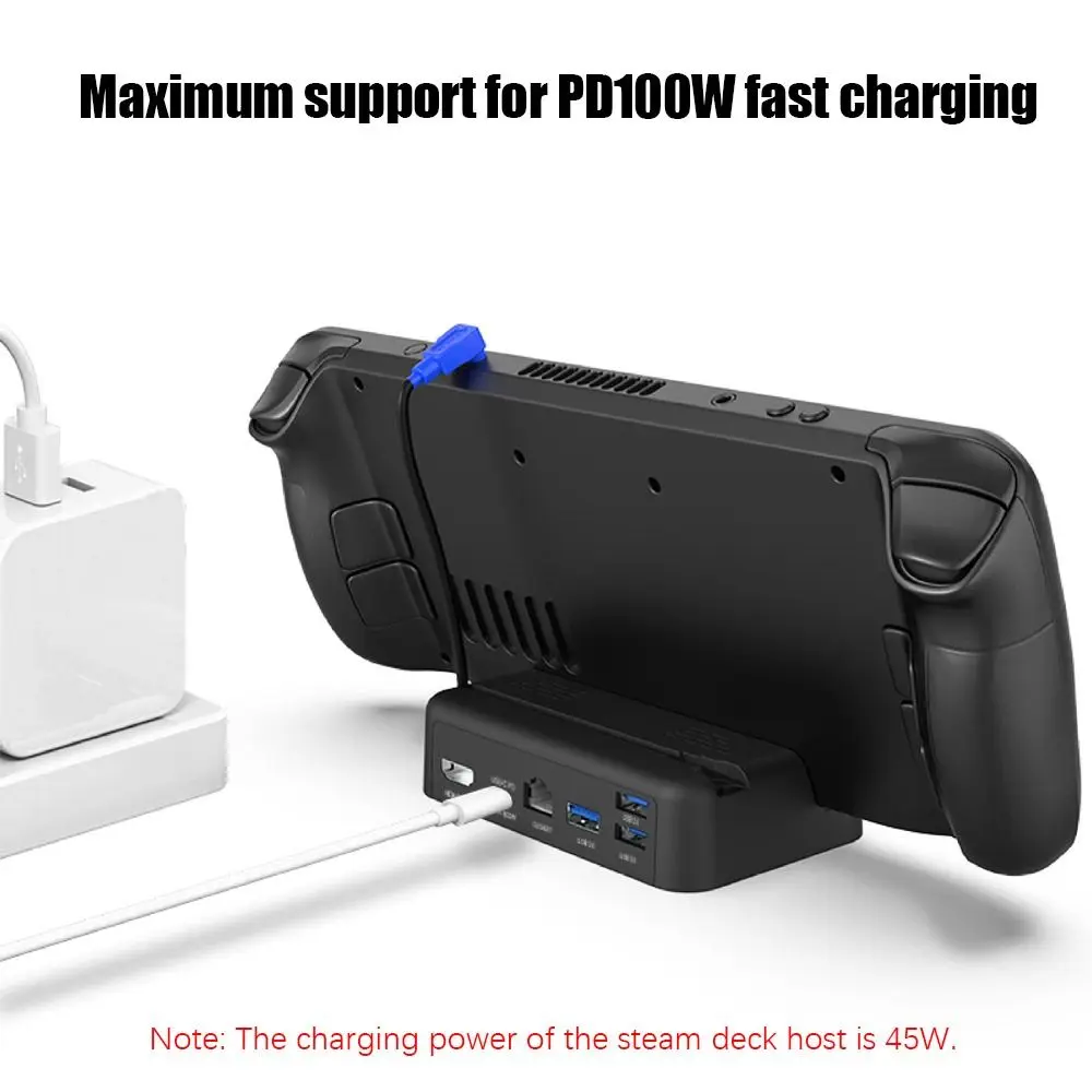 

for Steam Deck USB C HDMI-compatible TV Connection Base Stand Hub Holder Dock Station For Steam Deck |Nintendo Switch