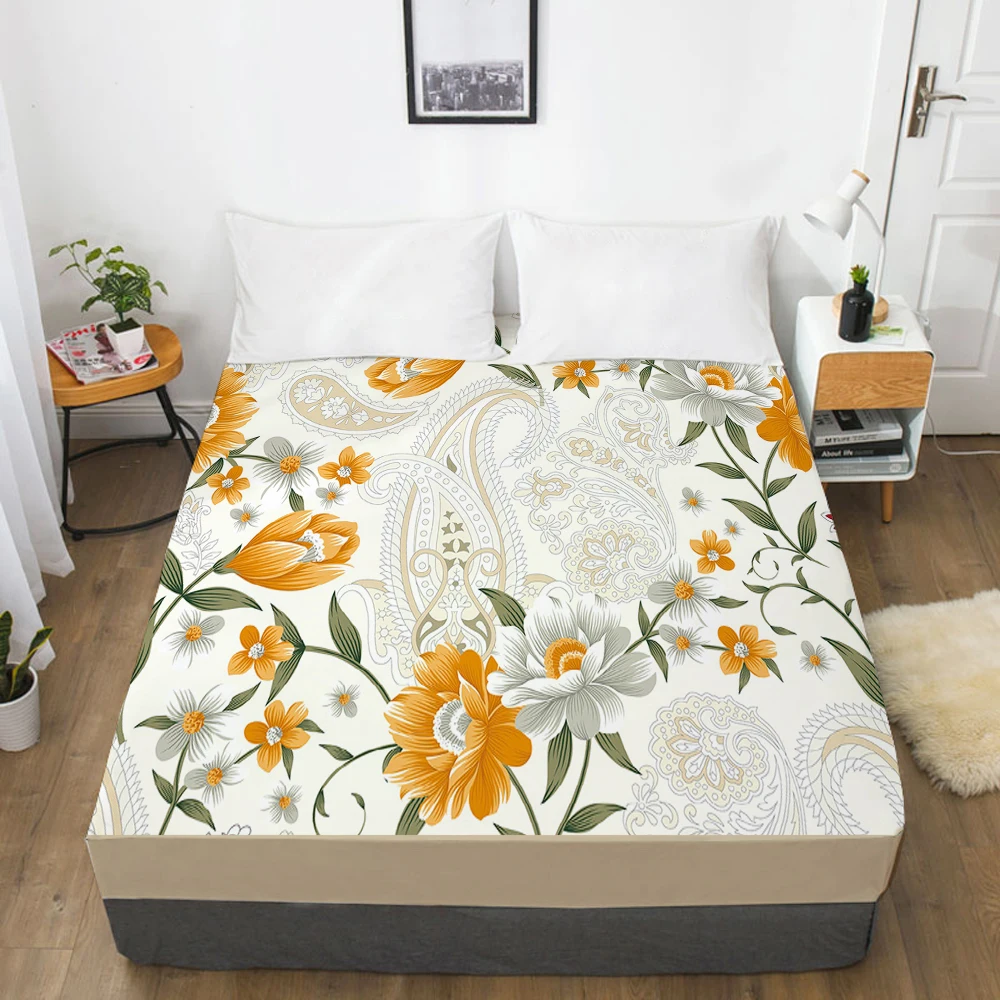 

Оригинальная простыня с резинкой, 1 шт., чехол для матраса, размер 160x200, настраиваемый размер, покрывало для кровати с масляным цветком