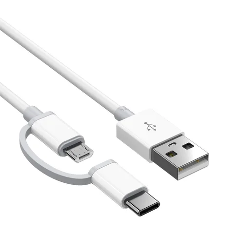 Кабель Micro USB Type C 2 в 1 для Xiaomi Huawei Samsung Galaxy, провод для передачи данных и быстрой зарядки