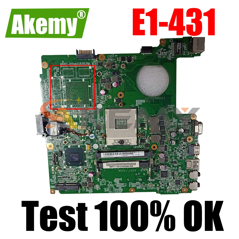 

DAZQSAMB6E1 для ACER Aspire E1-431 материнская плата для ноутбука SLJ8C PGA 989 DDR3 Материнская плата для ноутбука