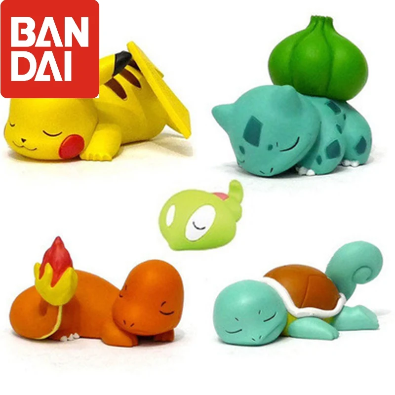 

5 шт./компл. Покемон спящие фигурки Пикачу Сквиртл Бульбазавр аниме экшн-фигурки Модель игрушечный автомобиль декоративные игрушки