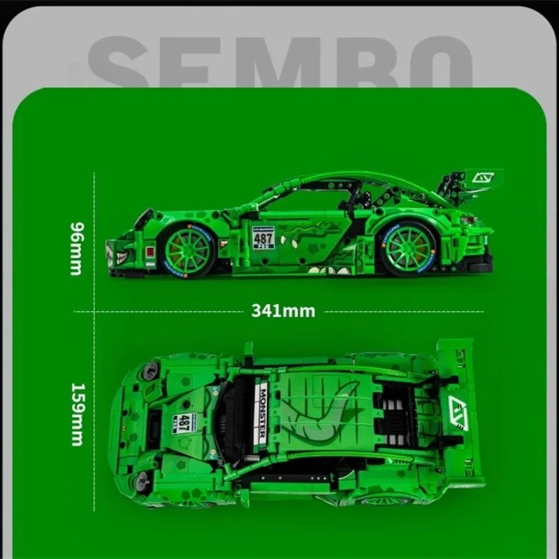 Конструктор SEMBO спортивный автомобиль гоночная модель обучающая сборка детские