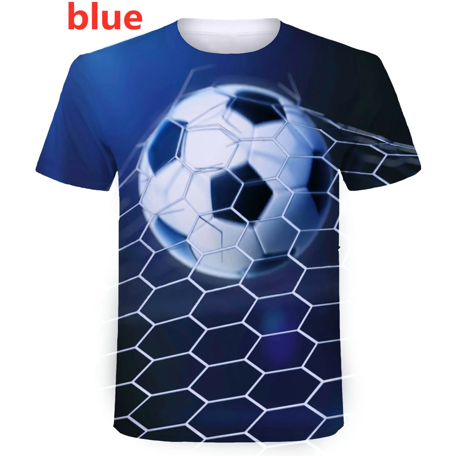 

2022 Football Short-sleeved Color Matching T-shirt Soccer Printing T-shirt Summer New Style Men's Fashion Slim T-shirt