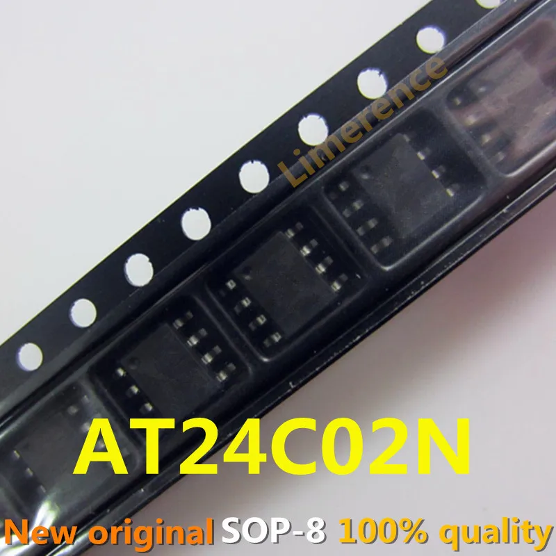 Новый и оригинальный чипсет IC 24C02 24C02N AT24C02N SOP8 AT24C02BN-SH-T SOP-8 SMD, 50 шт.
