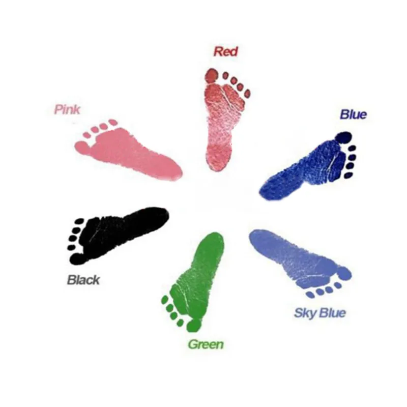 Baby Hand Print Footprint Imprint Ink baby Handprint mud foot print Ink Pad Baby Souvenirs baby hand and footprit mold hundred images - 6