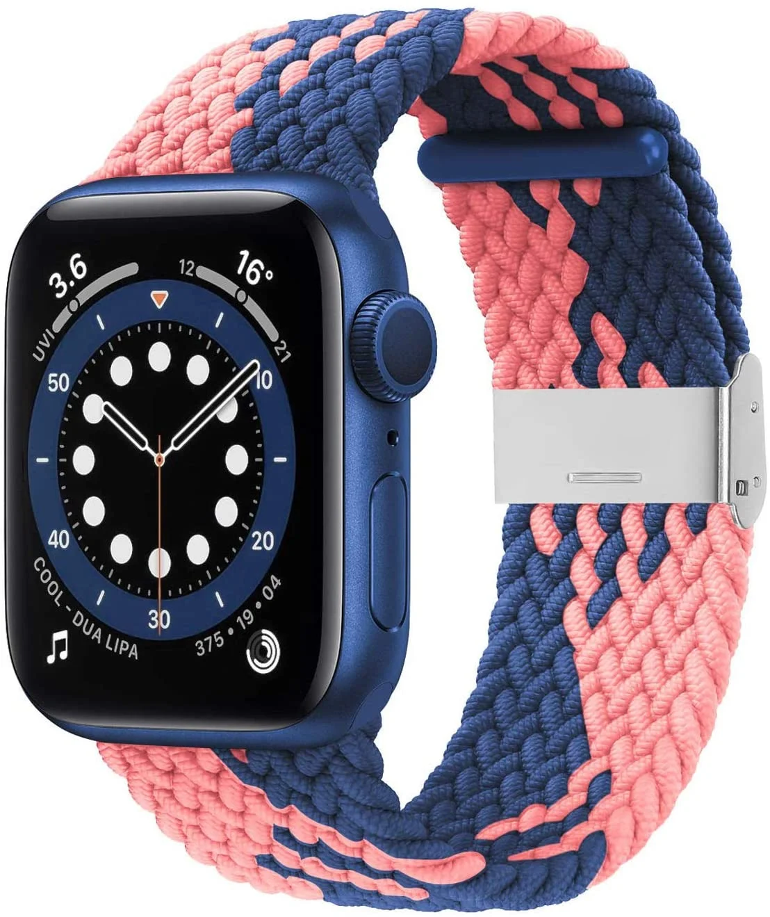 

Strap Band For Apple Watch strap 44mm 40mm 45mm 41mm Elastic Nylon bracelet+PC Case iWatch serie 7 6 5 4 se strap