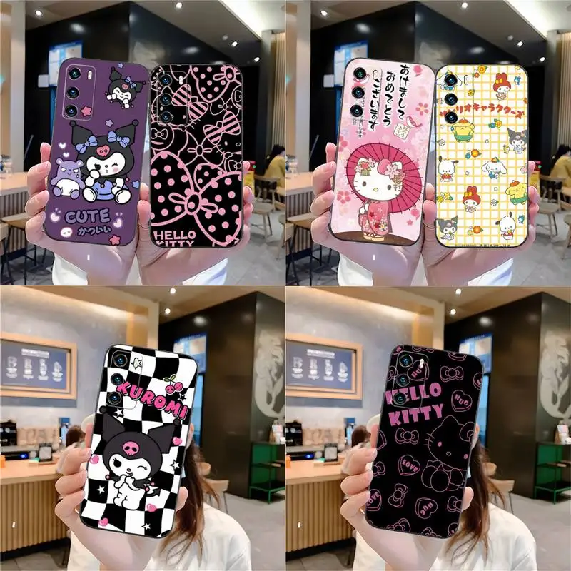 

Sanrio Hello Kitty Phone Case Silicone For Huawei Mate 50 40 Nova 7 6 5 4 3 Se 5G 4e 3e 3i 2s Pro 10 20 30 Lite Mobile Phone Bag