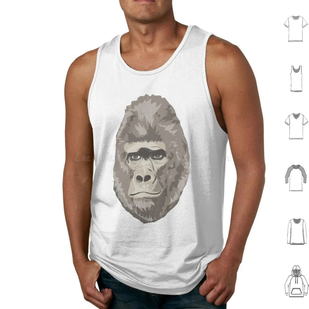 

Gorilla Tank Tops Vest Sleeveless Gorilla Ape Monkey Chimp Chimpanzee Western Gorilla Eastern Gorilla Lowland Gorilla Mountain