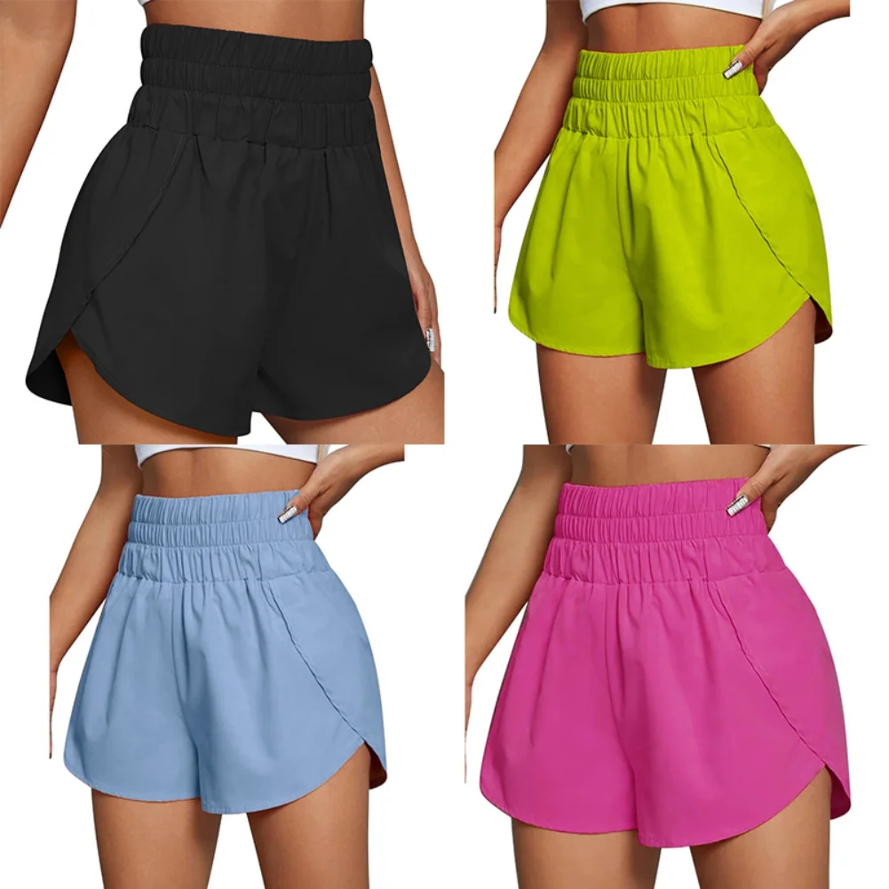

Ladies Shorts High Waist Elastic Loose Casual Shorts Tennis Sports Shorts