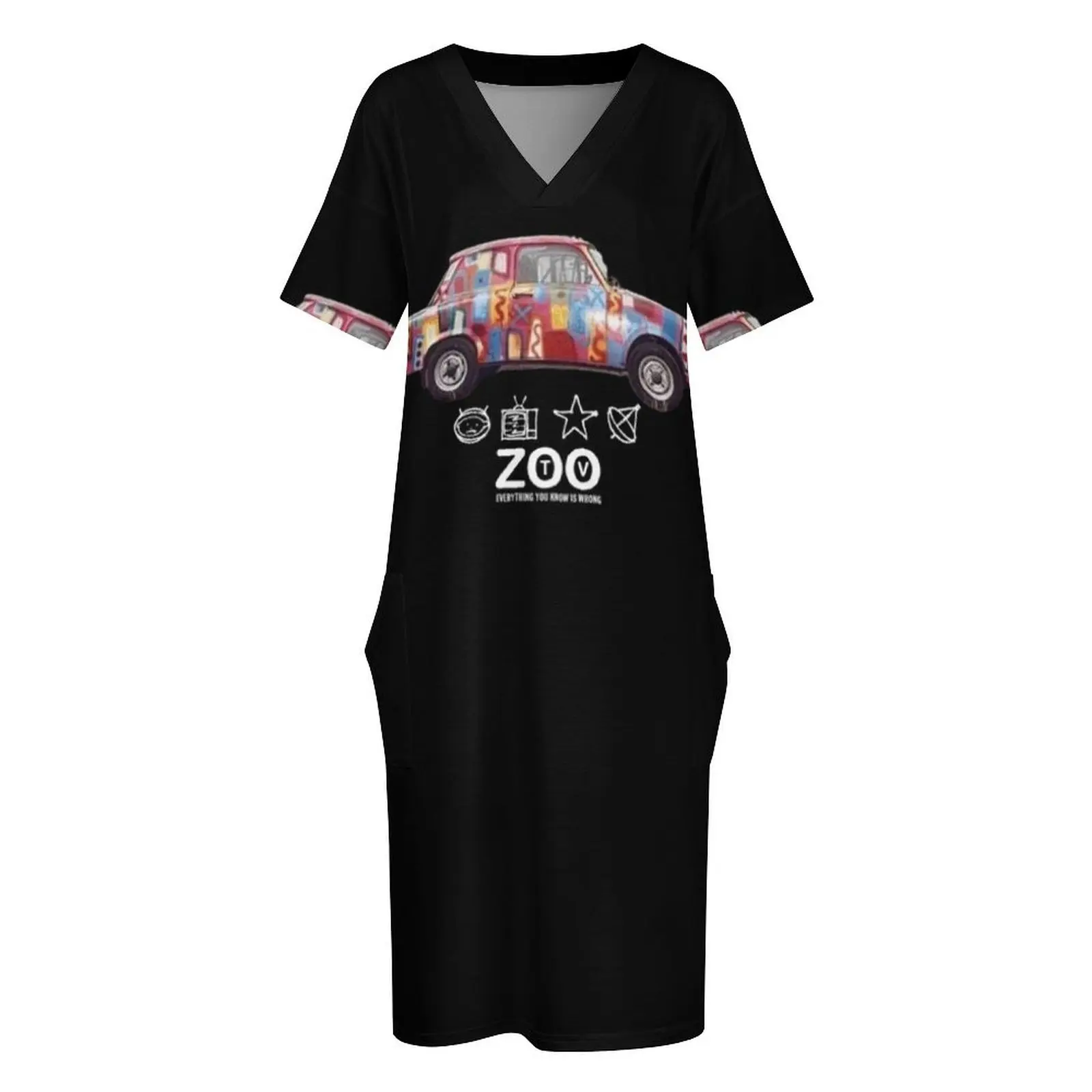 Bravoung Baby Zoo TV от ABEL2017 Свободное платье с карманами летняя одежда женская