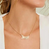 fashion simple english alphabet necklace women korean clavicle chain jewelry
