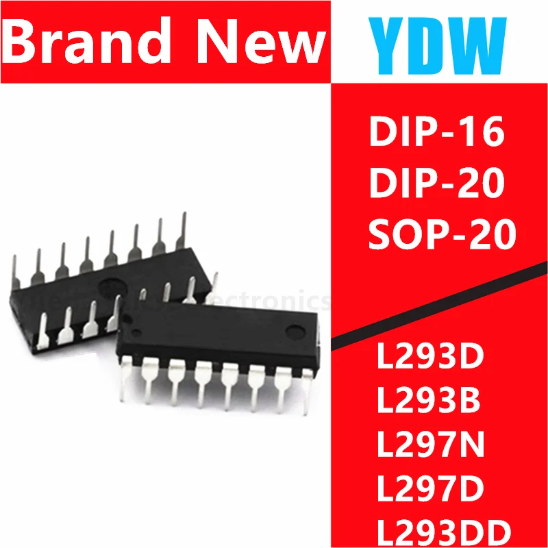 5 шт., L293D DIP16 L293 DIP 293D DIP-16 L293B L293DD SOP-20 L297N DIP-20 SOP L297 L297D