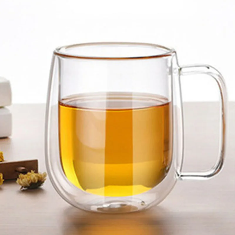 

Coffee Cup Milk Mug High Quality Double Wall Transparent Round Insulated Glass Mug Coffee Tea Cup Drinkware Gifts