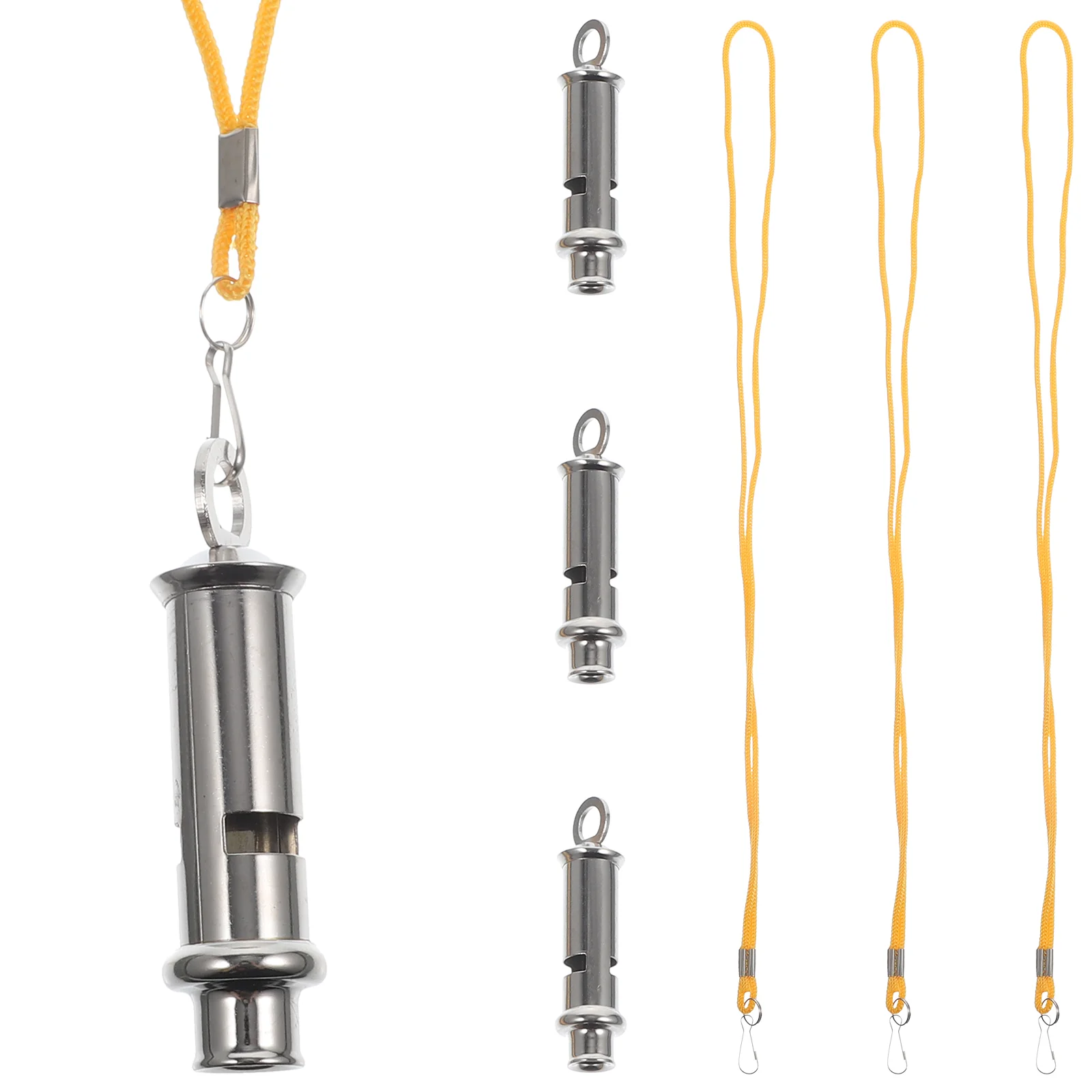 

4 Pcs Toys Post Football Whistle Major Instructor Match Pendant Professional Referee Stainless Steel Child