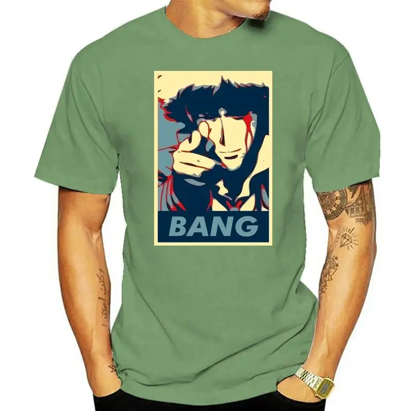 

Bang Spike Spiegel Cowboy Bebop Anime Black T-Shirt Faye Valentine S-3Xl Loose Size Tee Shirt