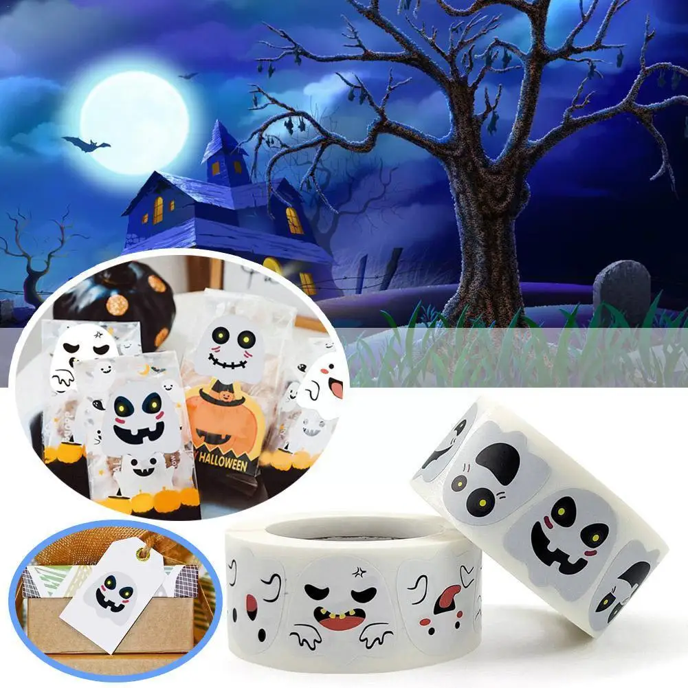 

Halloween Treat Kraft Paper Bags Party Favor Trick Bag Supplies Decor Sticker Snack 2023 Paper with or Candy Gift Goodie Tr P5M4