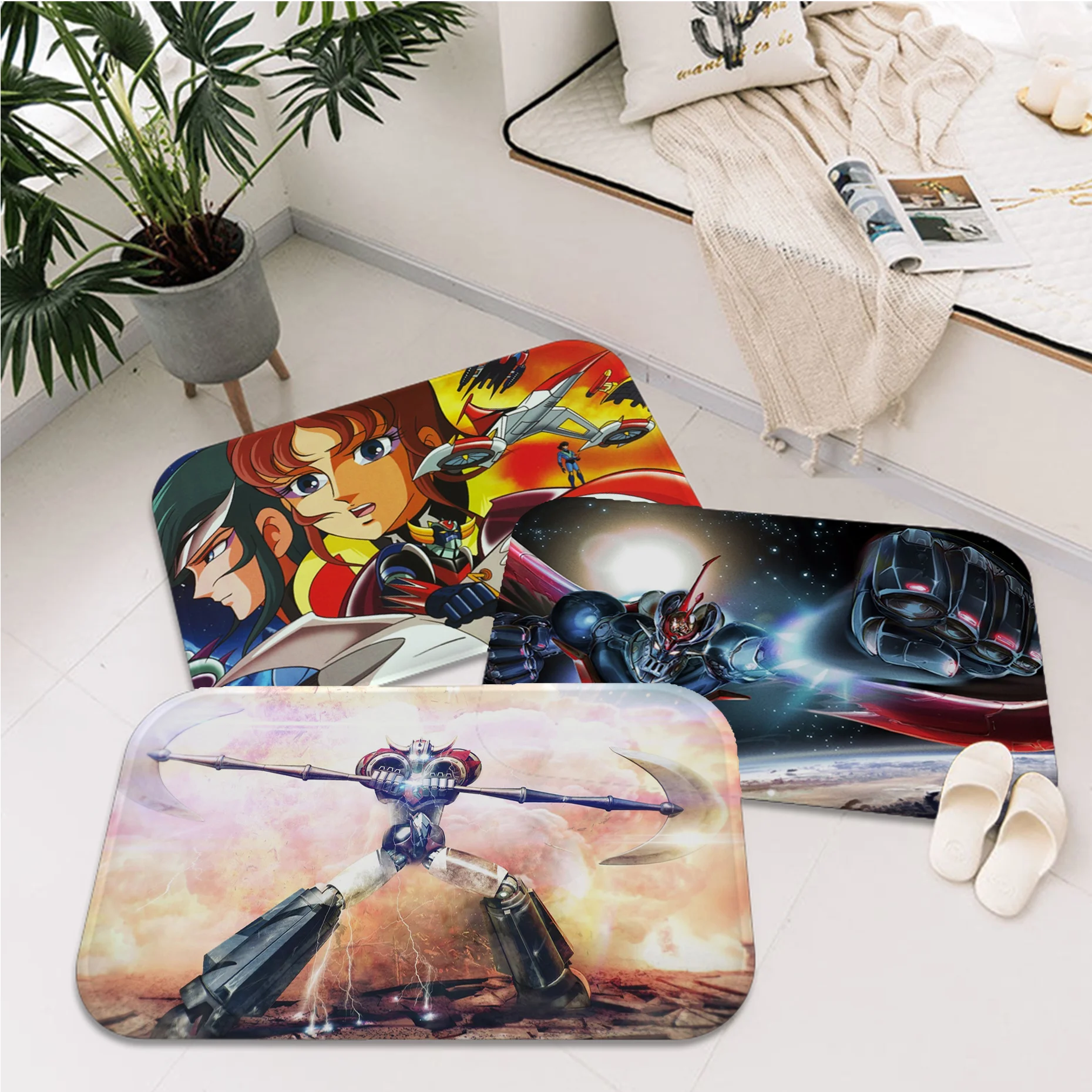 

Goldorak Grendizer Bath Mat Rectangle Anti-slip Home Soft Badmat Front Door Indoor Outdoor Mat Hotel Decor Mat