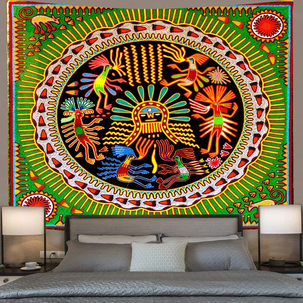 Simsant Groovy гобелен Мир и любовь в стиле бохо хиппе цветочный настенный для гостиной